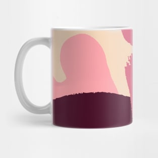 Minimalist Pink Doodle Abstract Art Mug